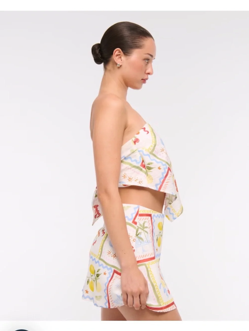 Printed Fruit & Seaside Mini Skort- Multi